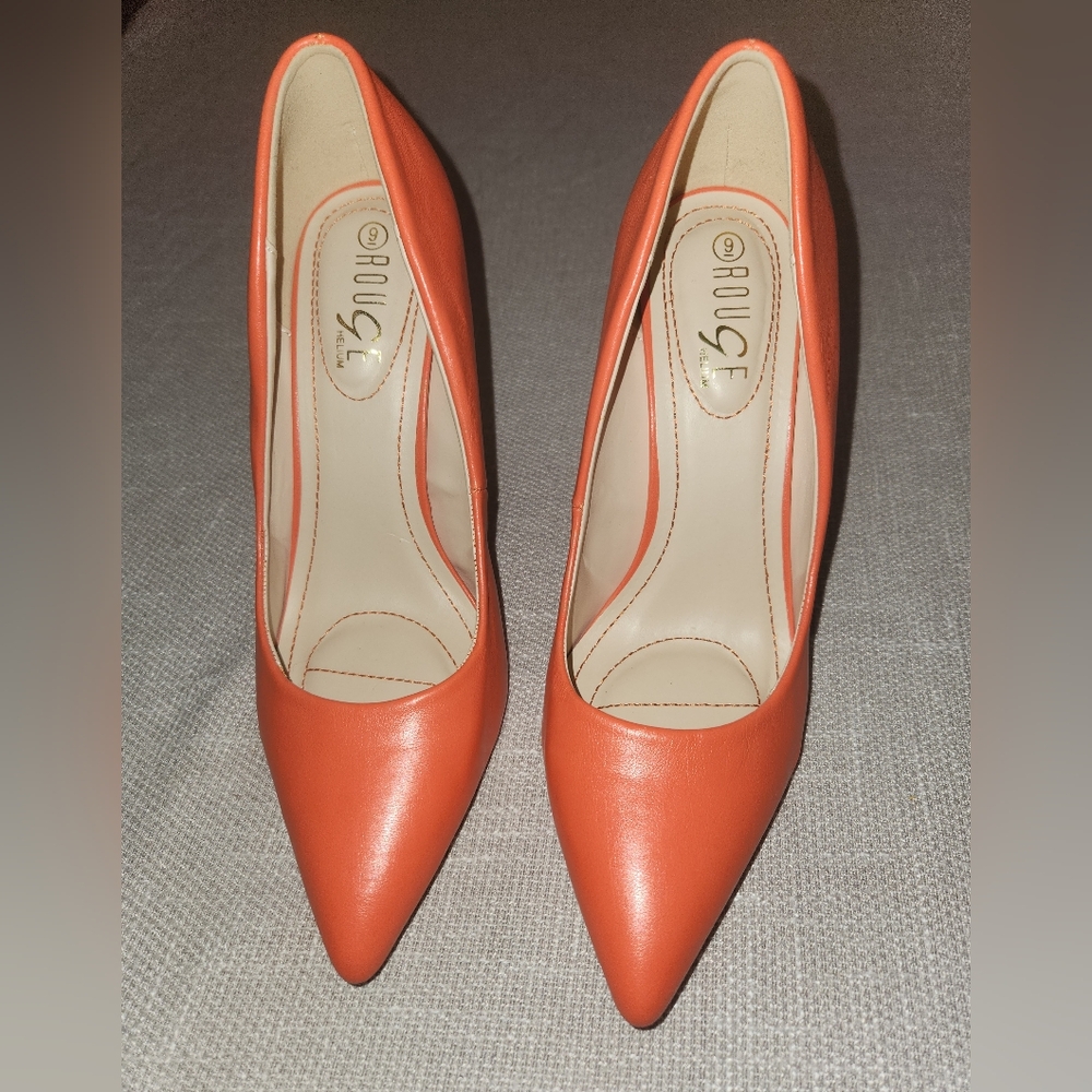 Chic Orange Stiletto Heels